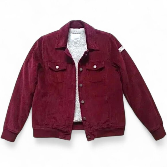 Roxy Corduroy Shearling Jacket Redwood XS-M Vintage - Picture 2 of 10